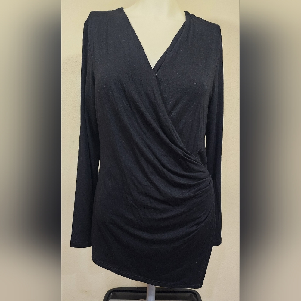 WOMEN'S KAREN KANE TOP BLOUSE  Black STYLE 3L13390 SKY COUNTRY SIZE M RETAIL $88